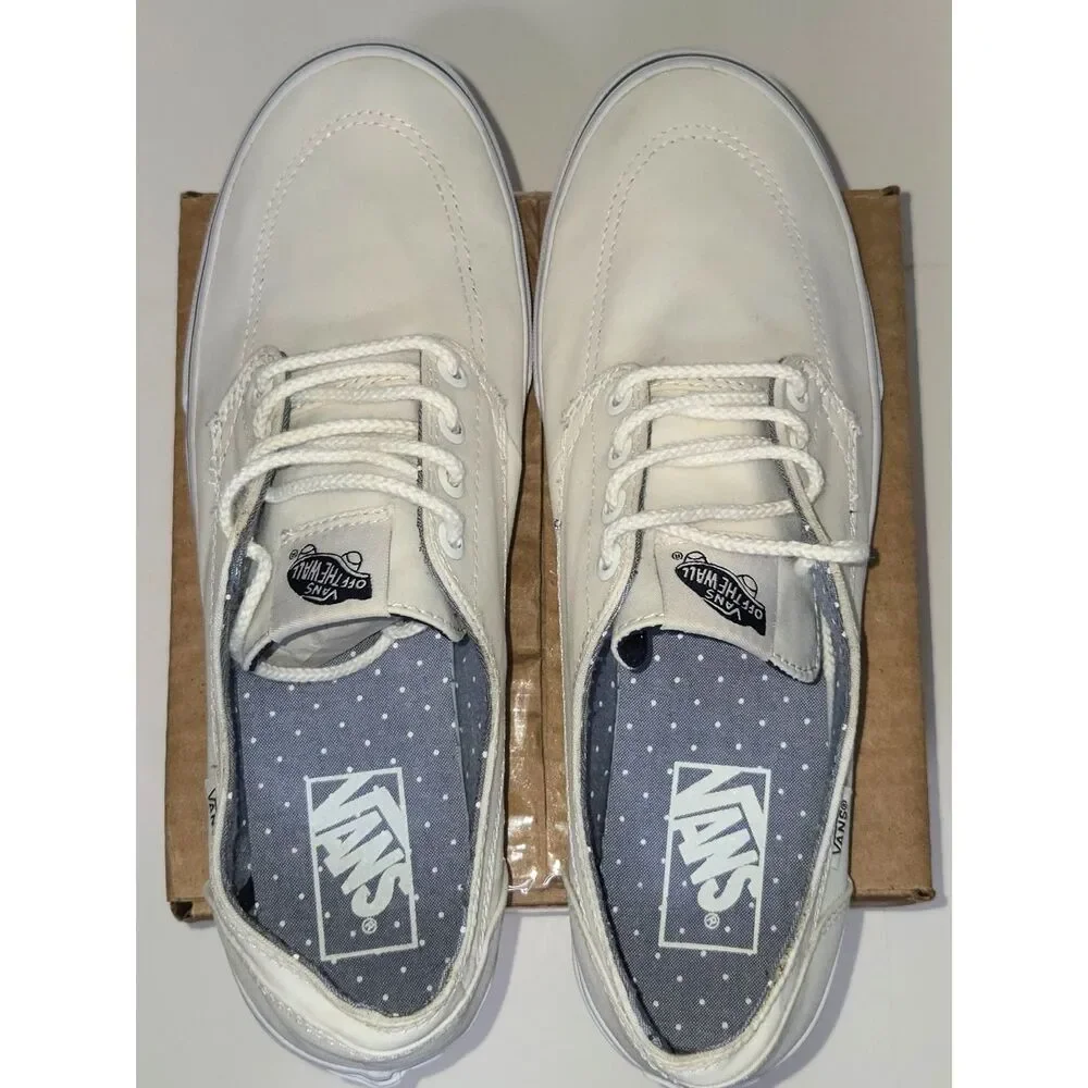 Vans Canvas Deck Shoes | Men's Size 8.5 / Women's Size 10 | White Coastal